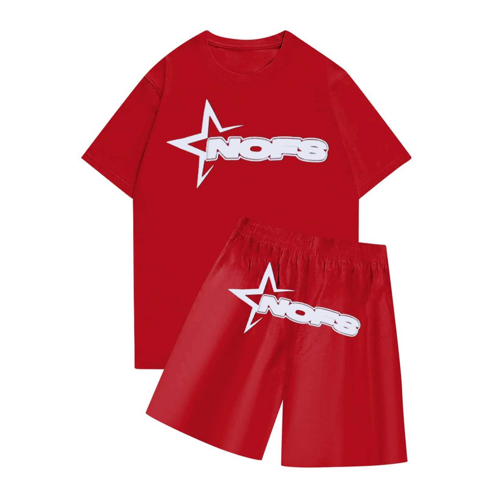 Mens fashion casual Nofs printed short sleeved round neck floral top and shorts set fashionable mens 2024 mens clothingXJ250326