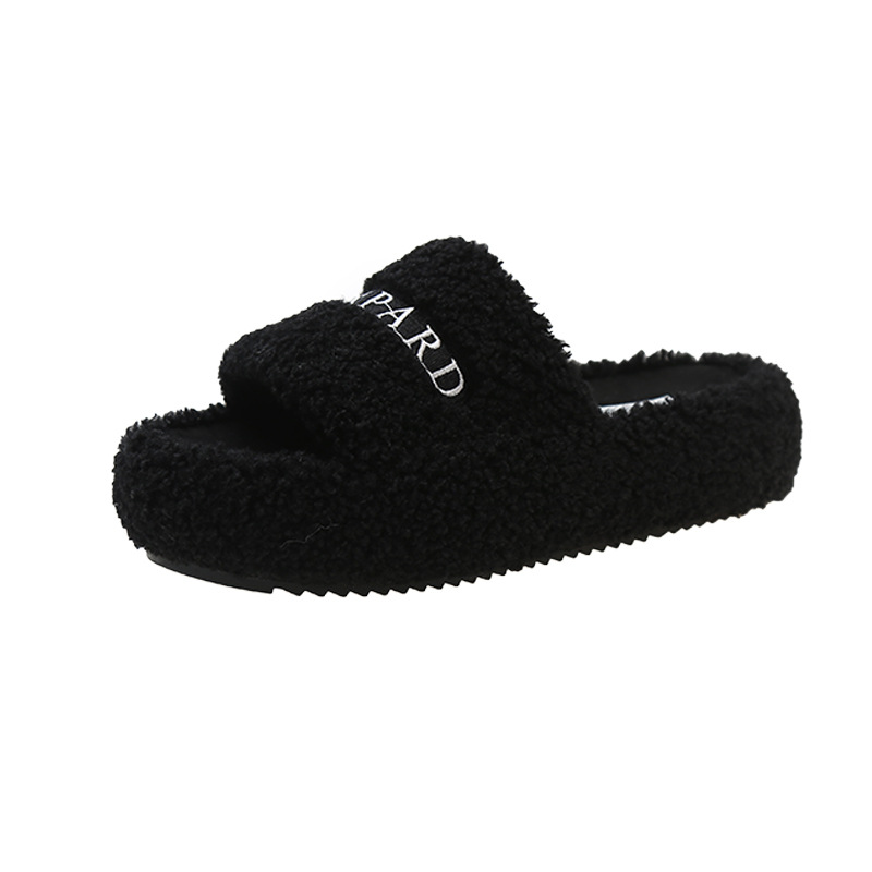 free Shipping sandals Platform sandal height increase slippers cooldown Non slip slippers One word cotton single shoe Female outdoor wear