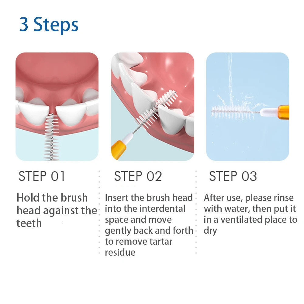 30 toothbrushes per box for cleaning orthodontic oral care toothpicks dental tools floss 250325