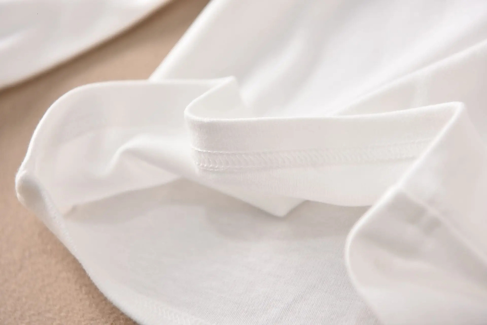 Girls Cotton Polo Shirt Children White Long-sleeved T-shirt Loose Breathable Size 90-170 250326