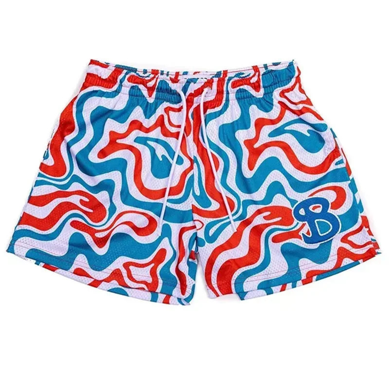 2025 BKTSQD summer mesh basketball shorts mens sweaters quick drying loose sports casual trend running beach 250322