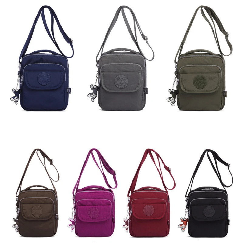 Nylon casual mens shoulder messenger bag cross body large capacity wallet lightweight blue green gray red black M0946 250326