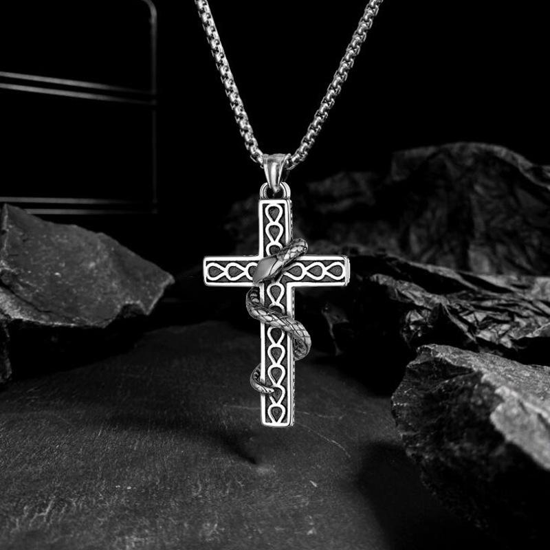 Hip Hop Cross Necklace - Trendy Male Personality Pendant