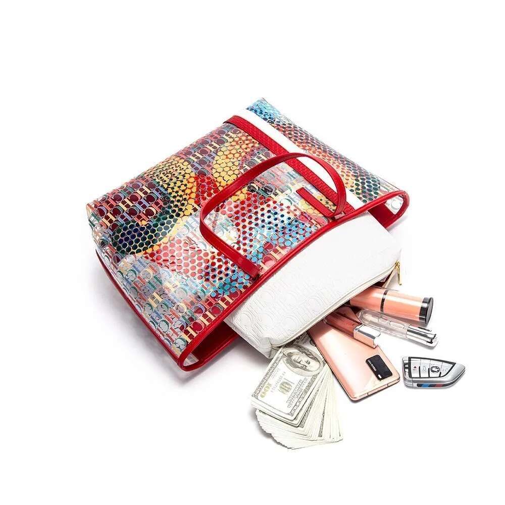 CHCH Women's Travel 2025 New Transparent Beach Large Capacity Waterproof Mother Child Shopping Bag