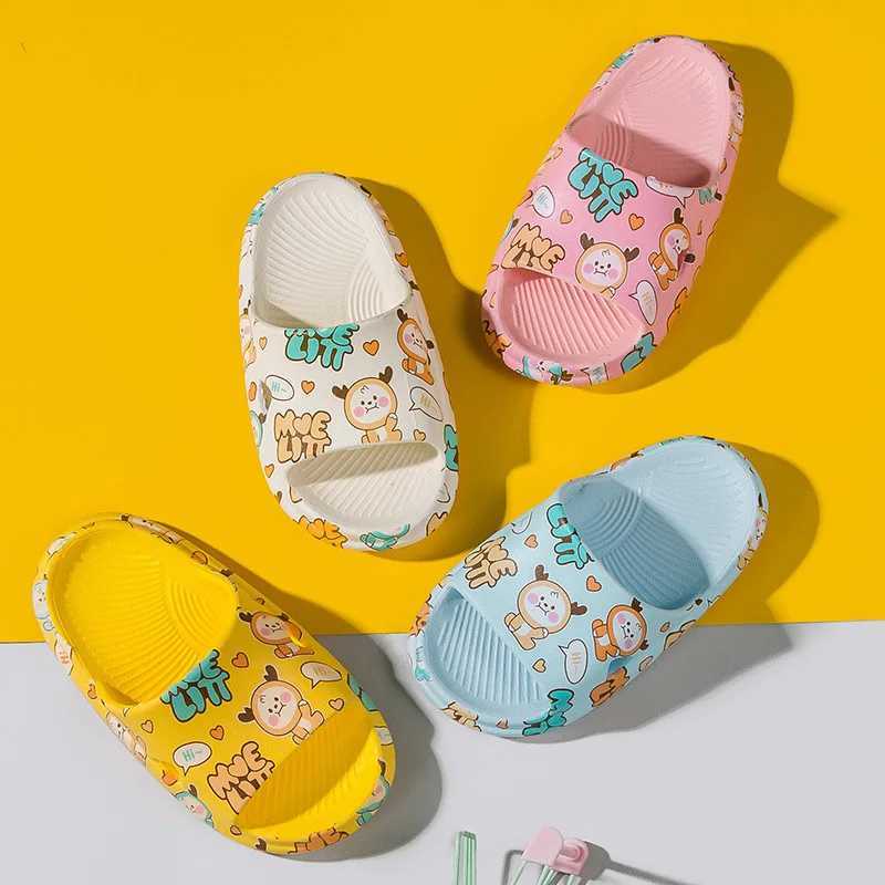 Slipper Childrens Slide Summer New Printing Cartoon Soft Bottom Boys and Girls Indoor Lights Baby Slide S25326
