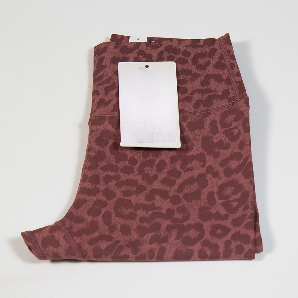 Yoga Clothes For Women Nylon Leopard Print Spots Tight Fit Nude Feeling Nine Points Fitness Jogging Training Women Sports High Waisted Pants
