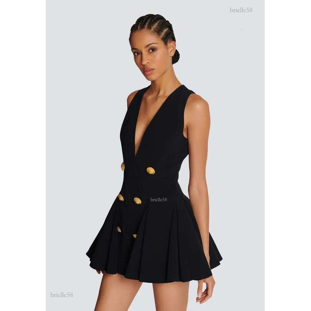 Lanjia- Ba1 Main Women's 2024 New Womens Designer Brand Street Style Dress Clothing For Women Sexy Birthday Dresses Metal Buttons 82F92