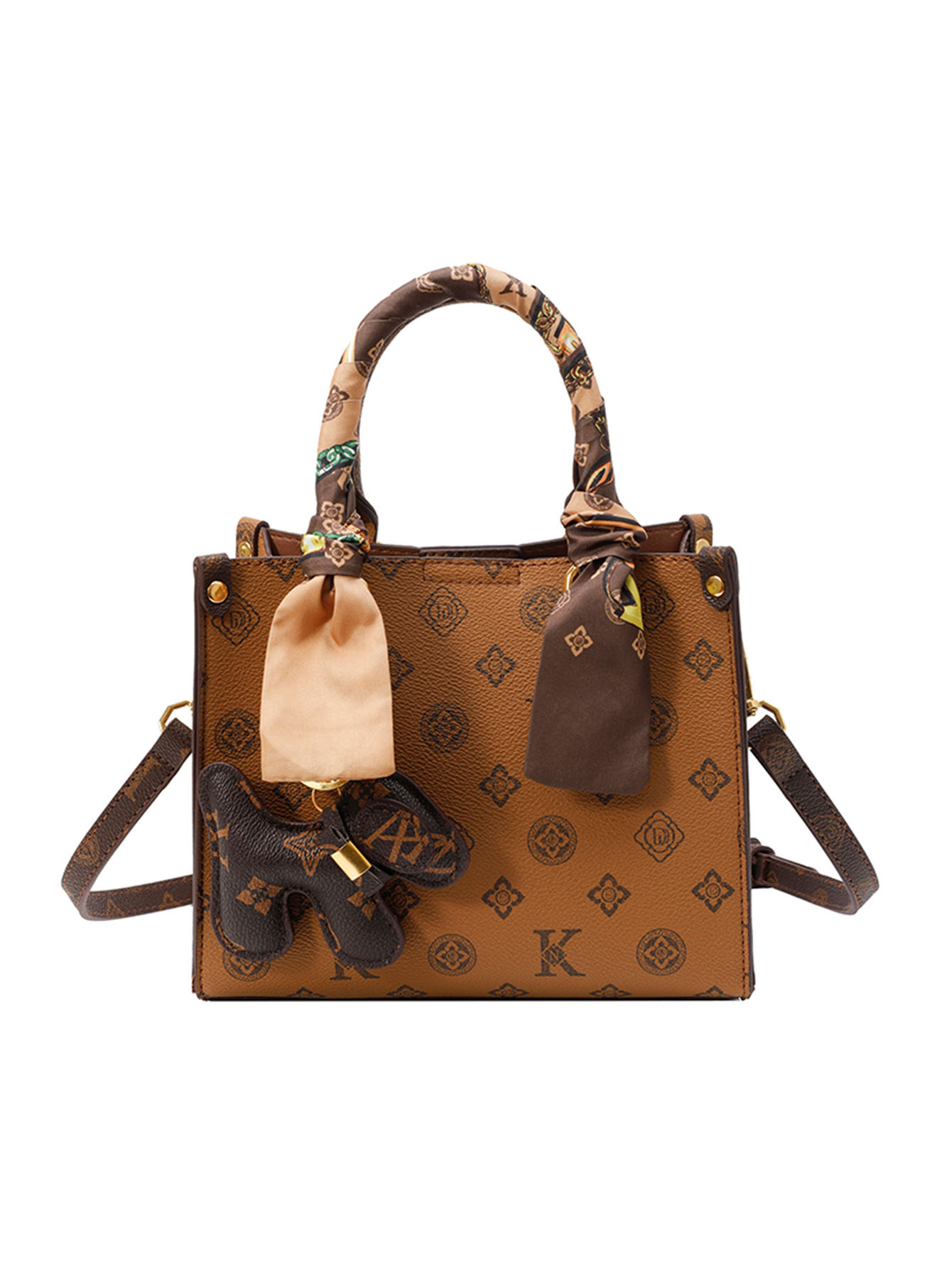 design bag 2025 Retro textured printed shoulder bag for women fashionable commuter ladies' crossbody bag