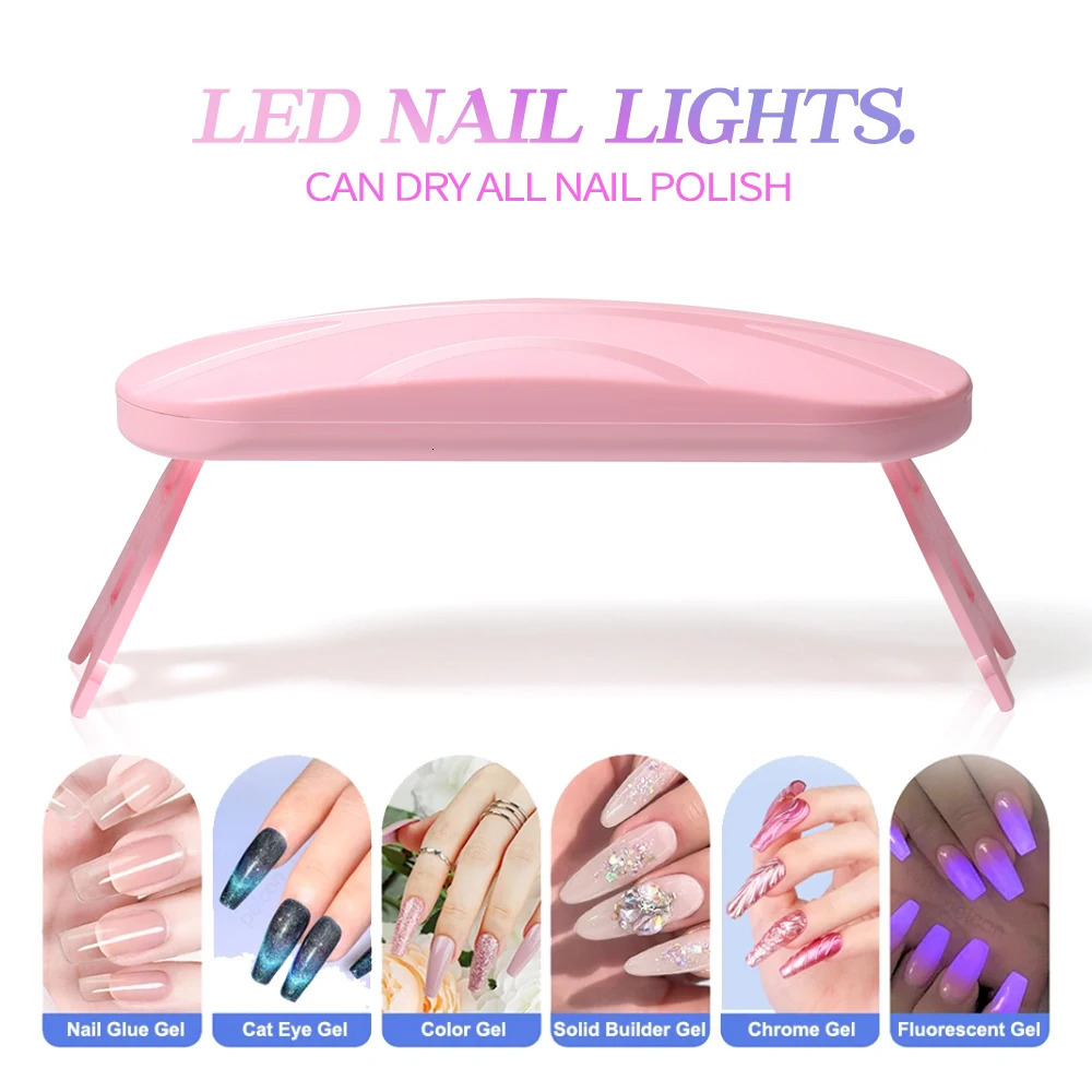 YIKOOLIN Foldable Mouse Light Nail Lamp Machine Mini LED Used for Home Salon Tools Professional Potherapy 250325