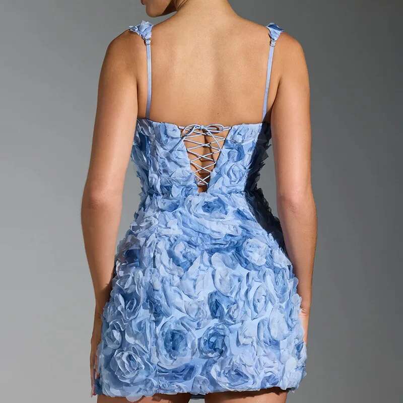 Dongdumaoyi Zomer Nieuwe Collectie Sexy Vierkante Hals Bloemen Slim Fit Mode Mouwloze Tie Strap Hemdje Jurk