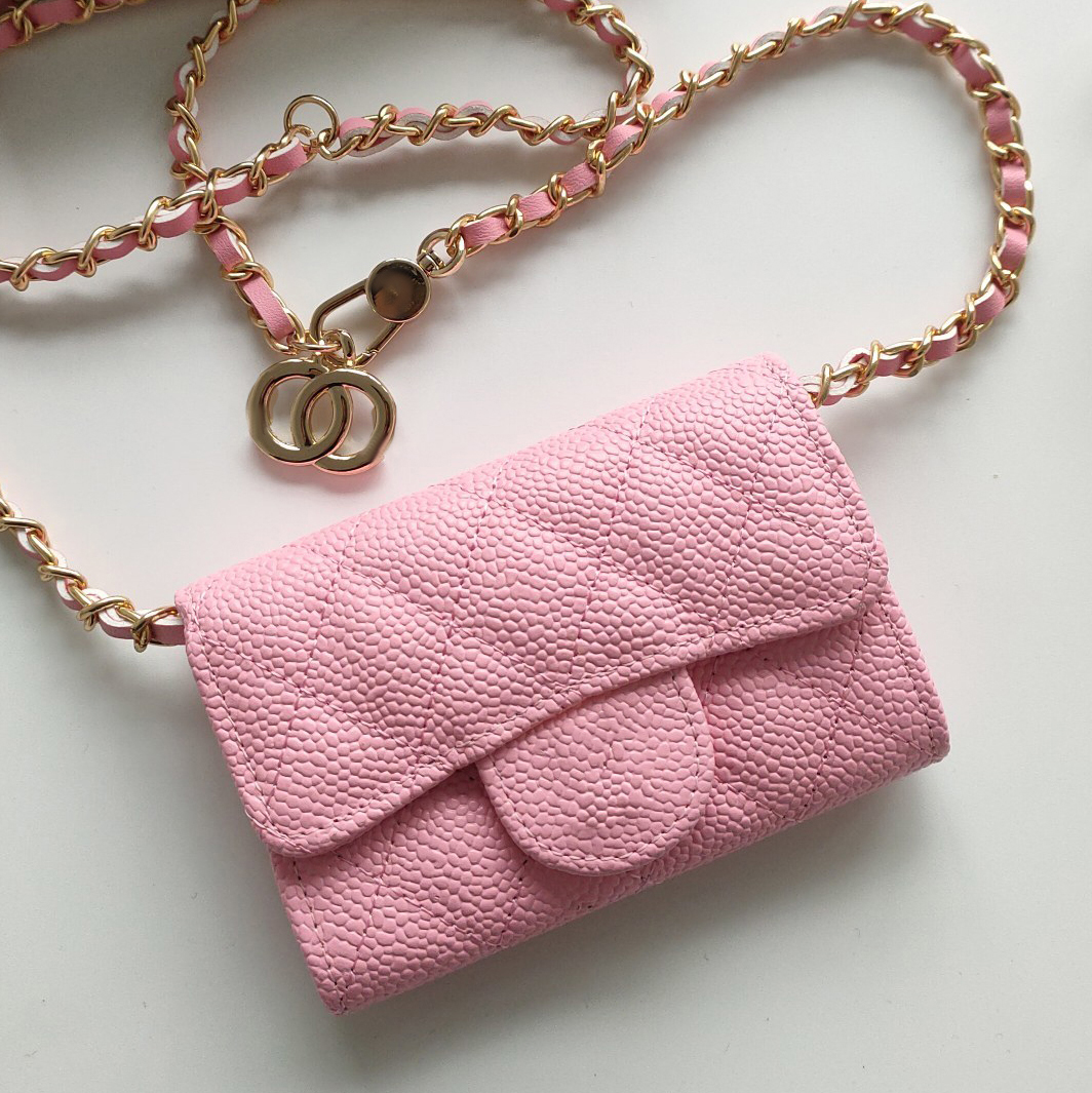 Designer Wallets Card Holder Women Coin Purse High Quality Genuine Leather Short Wallet Golden Hardware Square Cardholder Crossbody Bags Designer Wallet