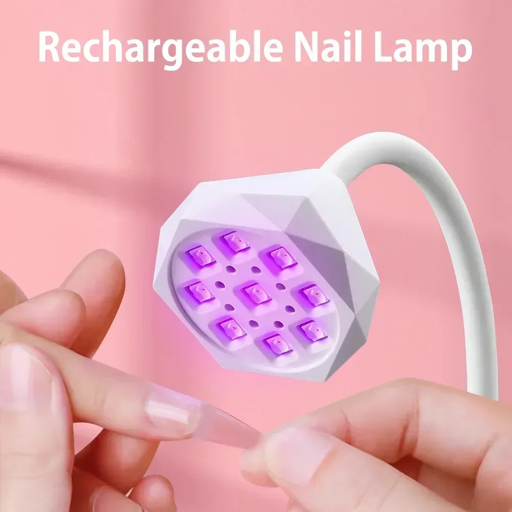 type nail lamp LED dryer UV 360 ° bendable fast drying false polishing glue gel curing table n 250325
