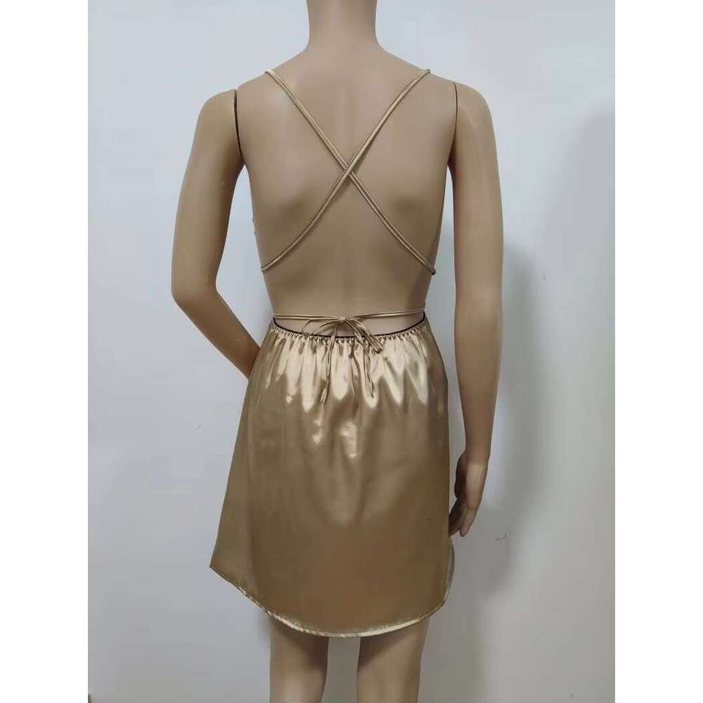 Satin Sexy Nightdress Girls Women's Dresses