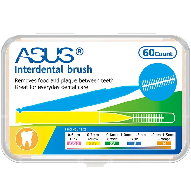 60pcs 04mm15mm interdental brush healthcare cleaner orthodontic toothbrush oral hygiene tools 250325