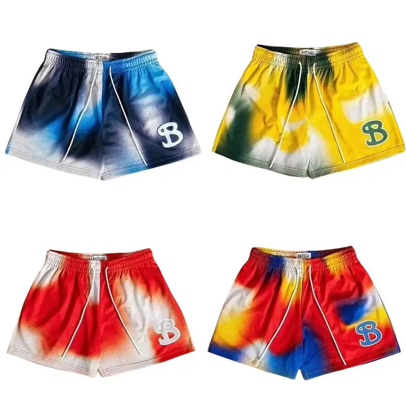 BUCKETQUAD summer mesh basketball shorts for men quick drying loose sports casual running beach 250326
