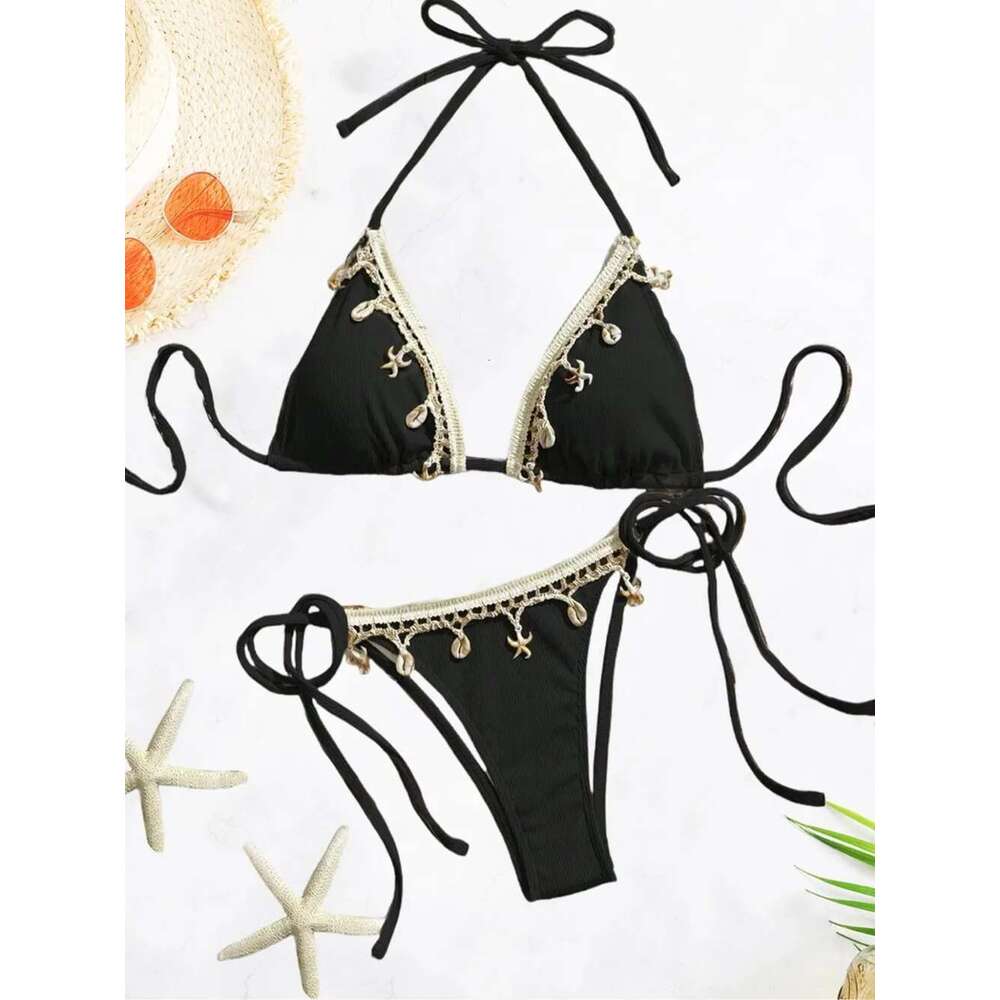 Peachtan thong push up beach swimwear 2 piece swimsuit 2025 bikini bathing suit summer women beachwear
