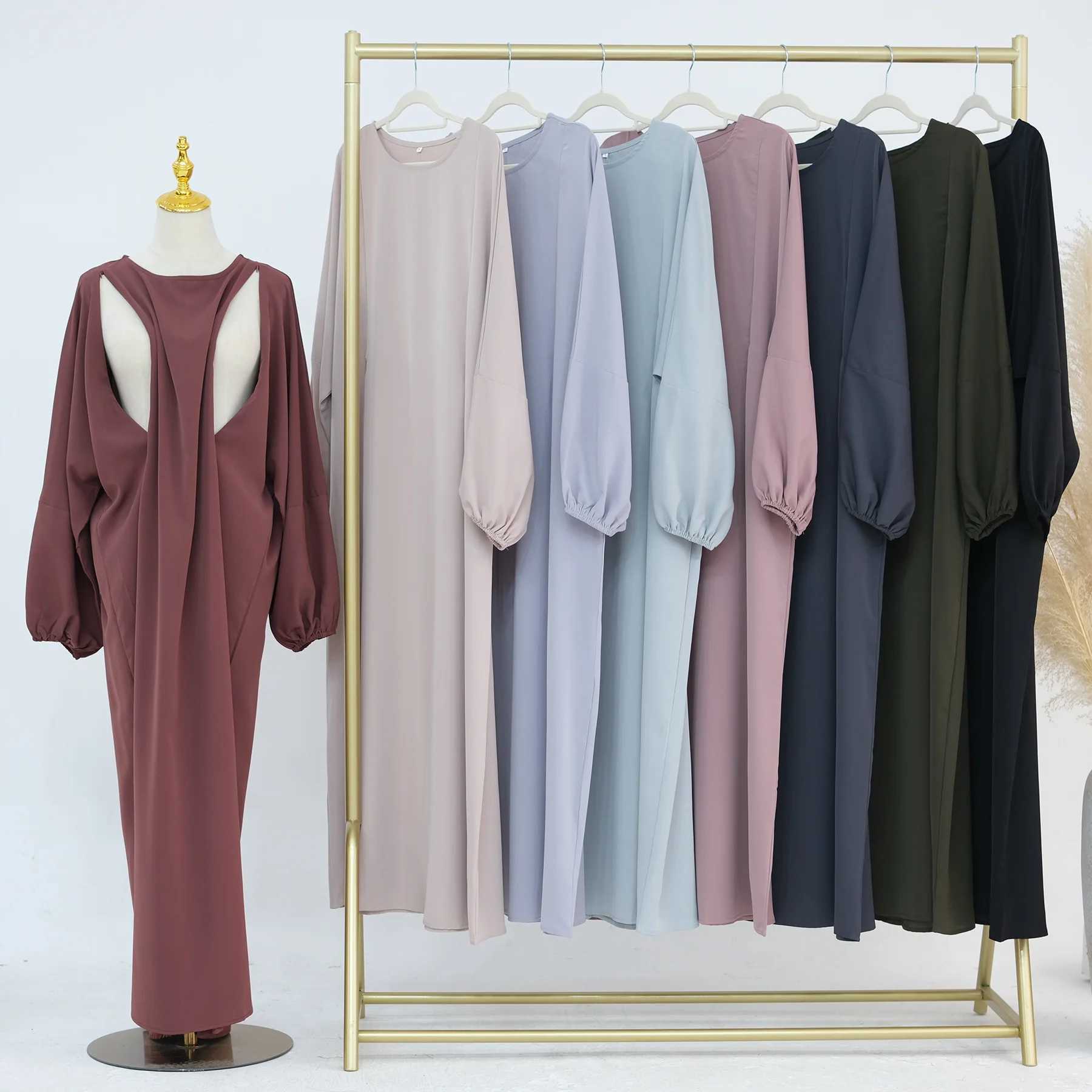 Breastfding Abaya Women Muslim Dress Islamic Nursing Wear Slight Batwing Slves Zippers On Chest Dubai Hijiabi Ramadan Kaftan X2505141
