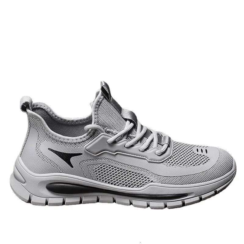 New Versatile Men's Knitwear Summer Breathable Mesh Sports Running Work Shoes Casual Sneakers Rubber Sol