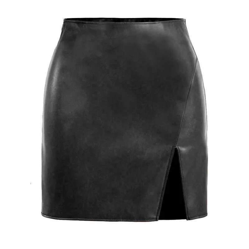 Dongdumaoyi Sexy Dames Bodycon Minirok Met Hoge Taille En Ritssluiting Premium PU Leren Rok A