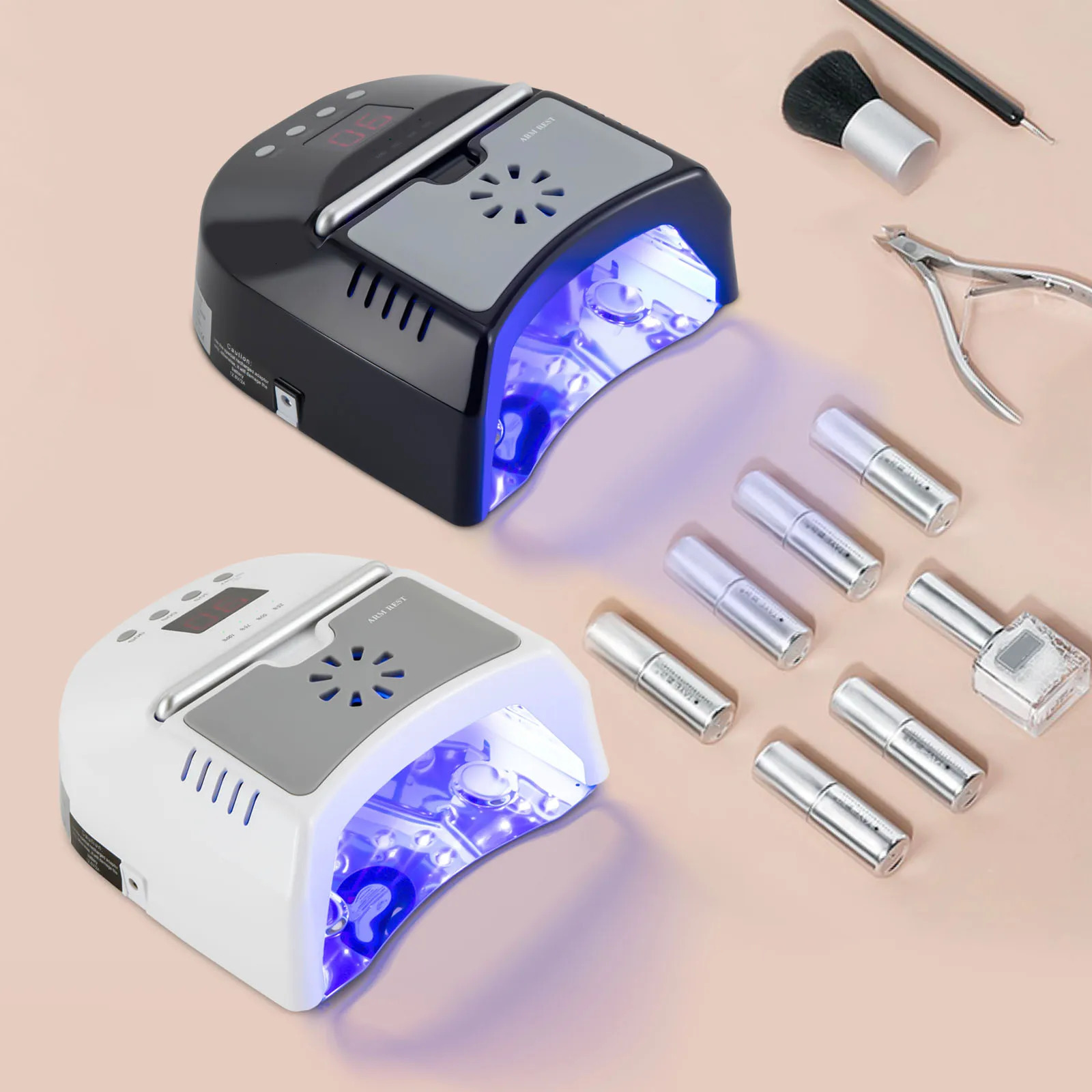Nail dryer professional rechargeable 72W 24 bead UVLED gel nail lamp with fan detachable bottom 3 timer intelligent sensor 250325