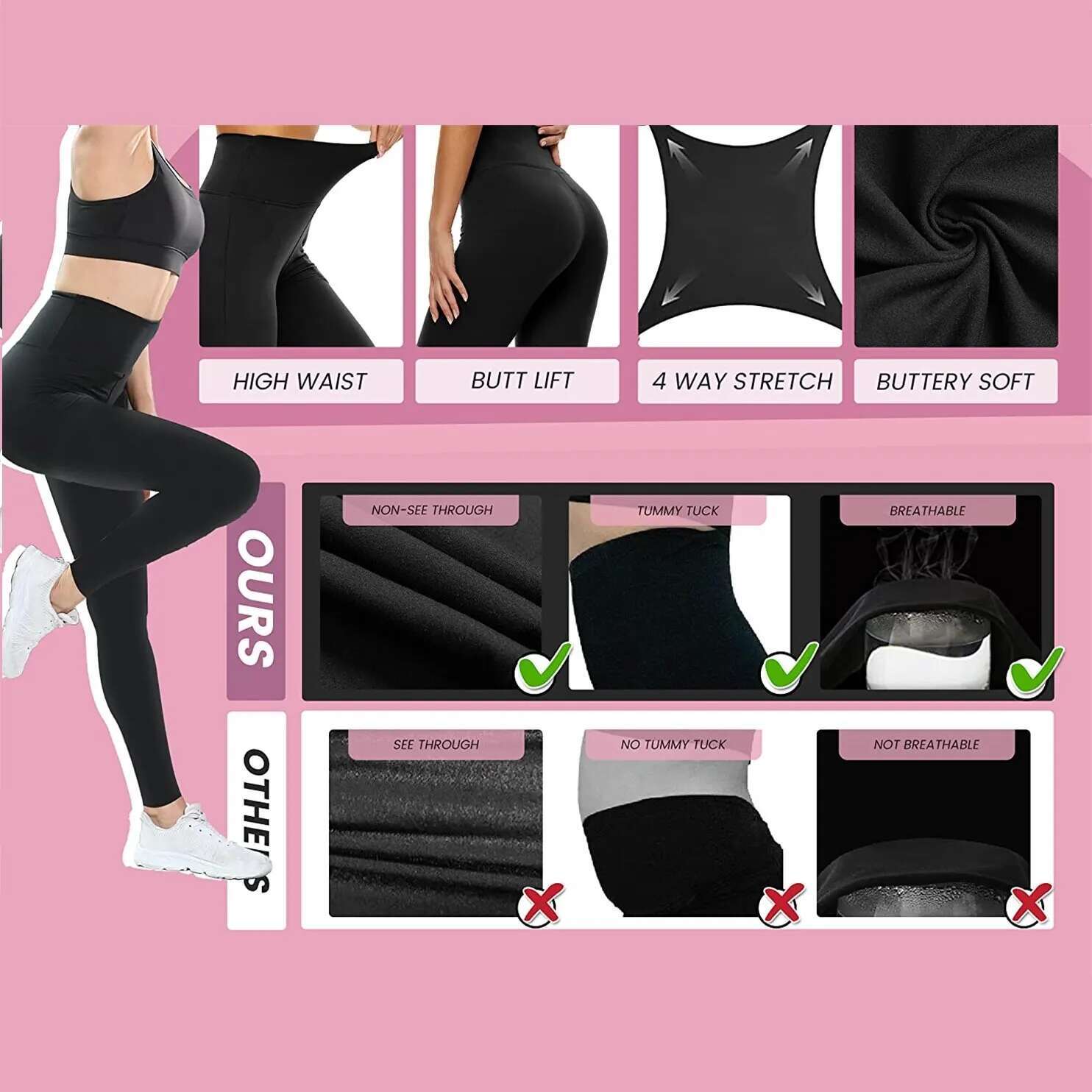 Women Sport Leggings Fiess Running High Waist Naked Feeg Push Up Yoga Pants Gym Girl Tights