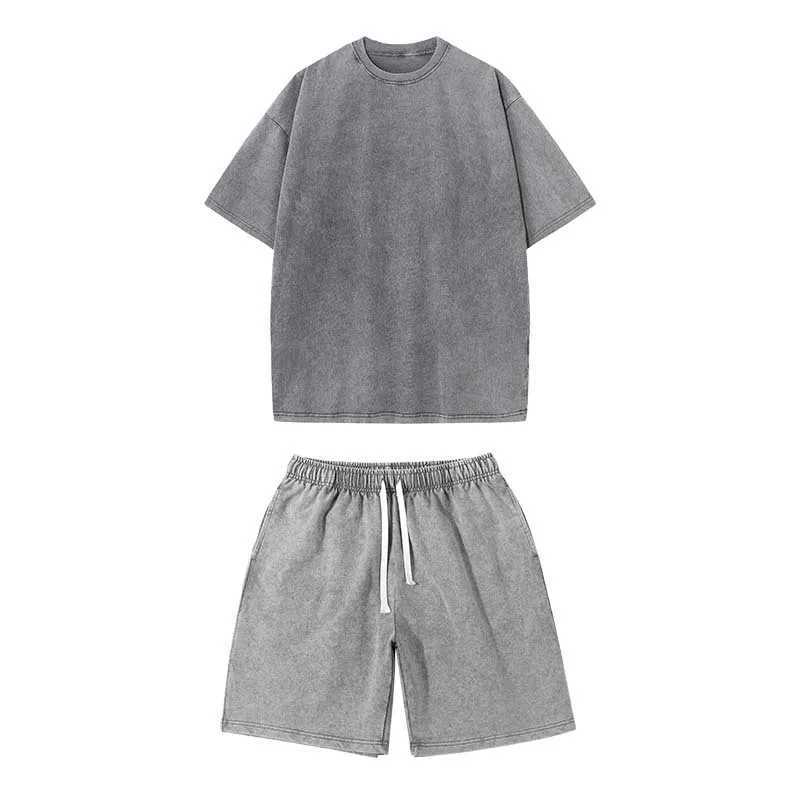 Wash and age short sleeved T-shirts and shorts sets. Neutral. European size. Itchy snowflake design. summer wear.XJ250326