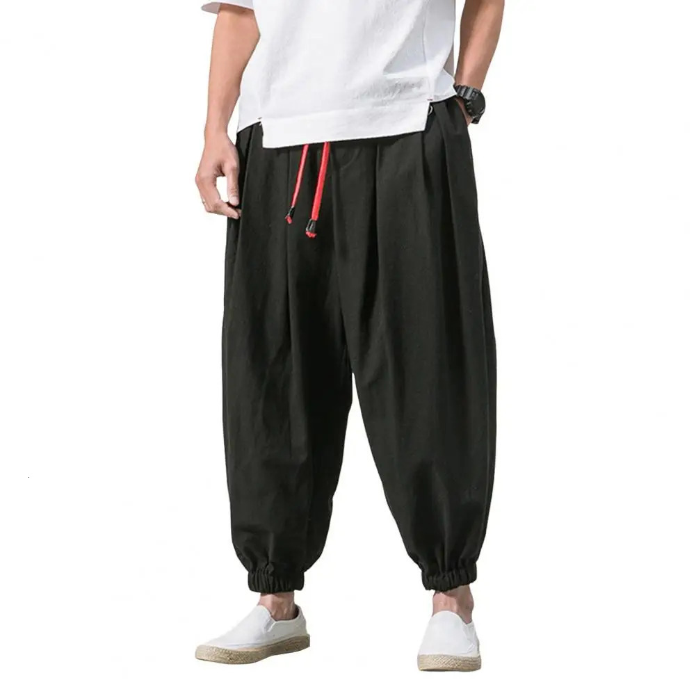 brushed harem pants mens loose jogging Japanese 250327