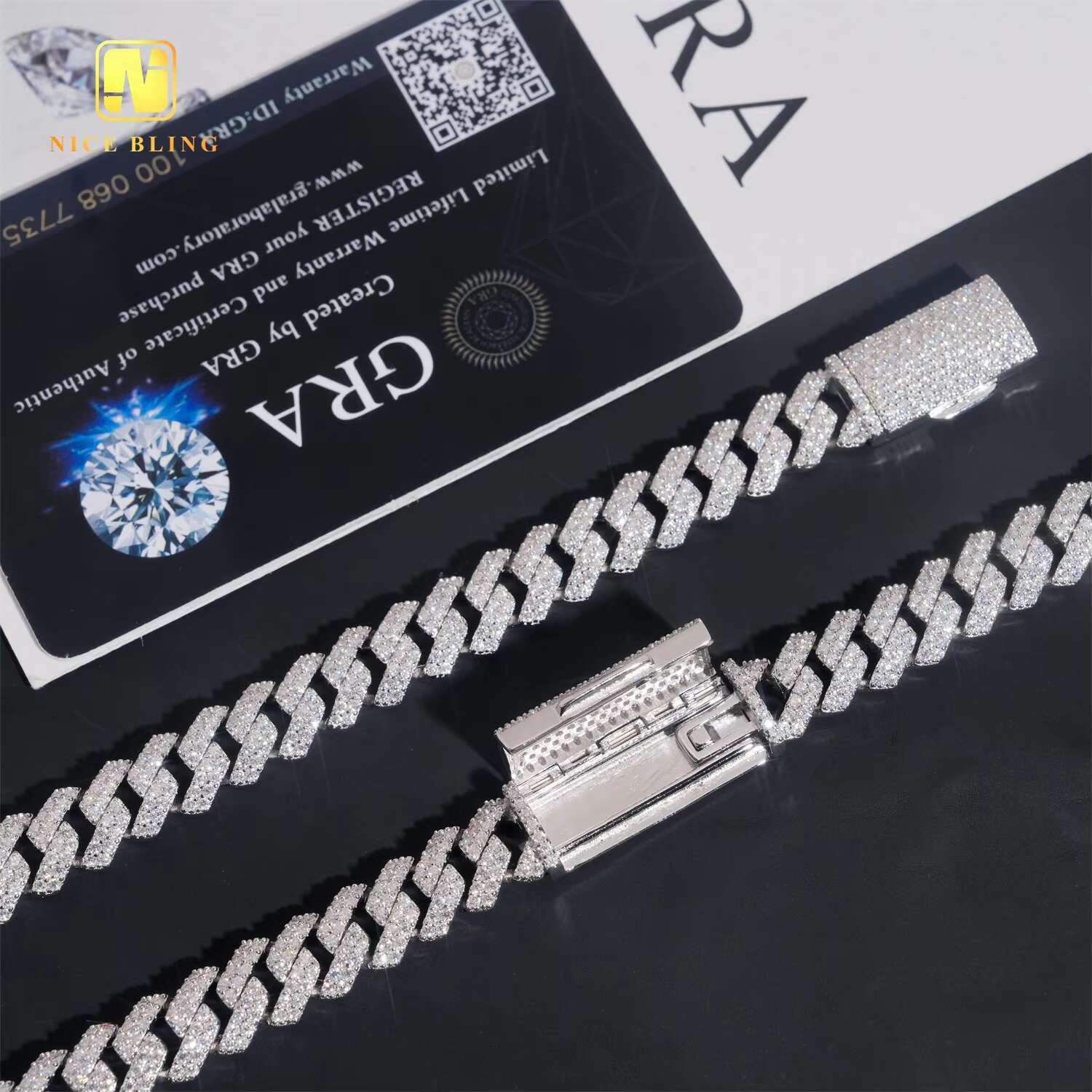 Sale Promotion 10mm Fine Jewelry Iced Out Diamond Cuban Link Chain Hip Hop Jewelry VVS Moissanite Bracelet Necklace for Men