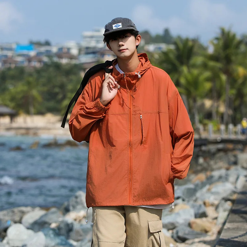 UPF50Mens Outdoor Sports Breathable Set Summer Style UV resistant Cooling Jacket 250327