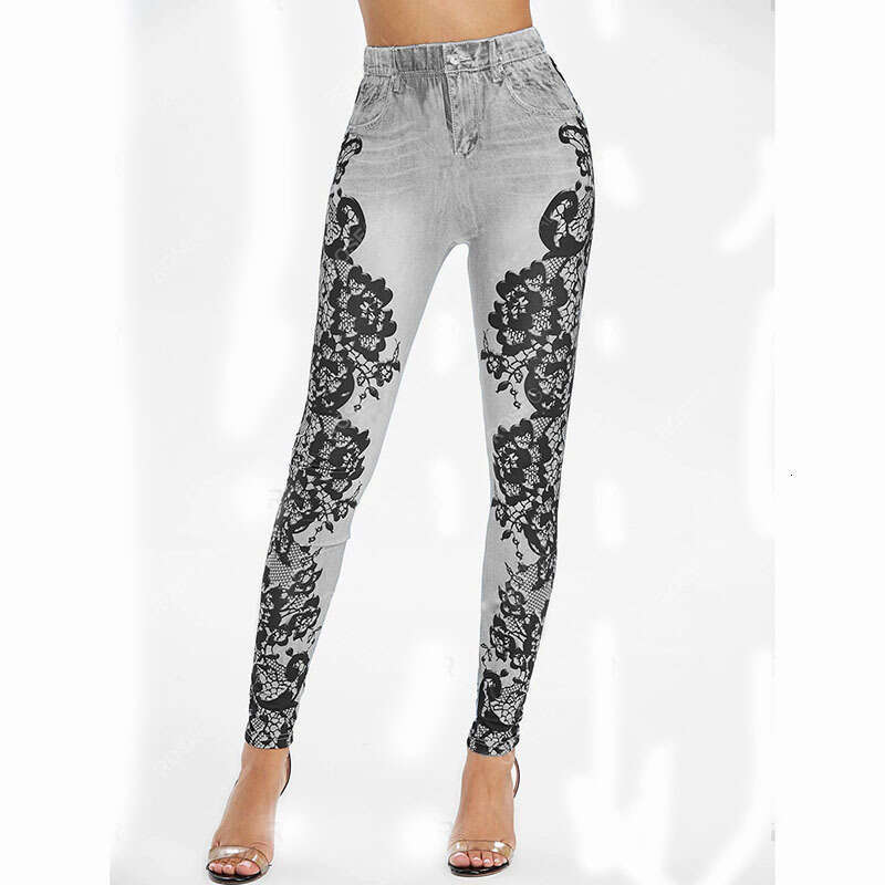 Women Yoga Pants New Women S Digital Printed Sports Yoga Pants Imitating Denim YJ
