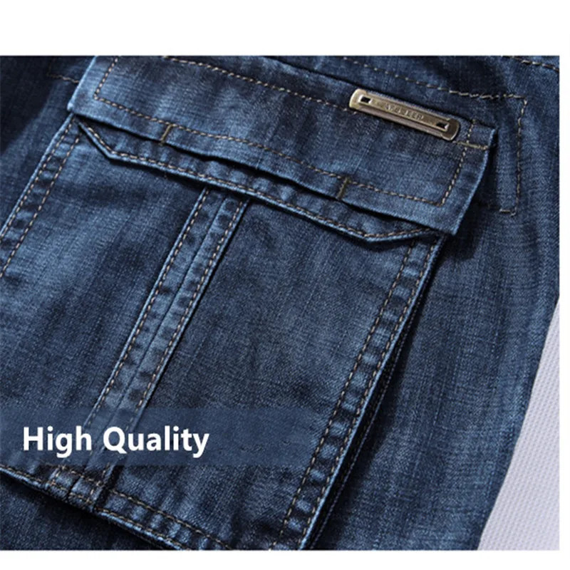 Cargo Jeans Men Big Size 29-40 42 44 Casual Multi-pocket Jeans Male Clothes Denim Jean Pants for Male trousers 250317