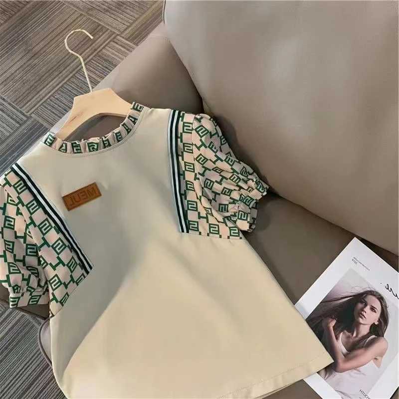 Girls sportswear summer new item mid to large size childrens fashionable casual short sleeved two-piece setT250327