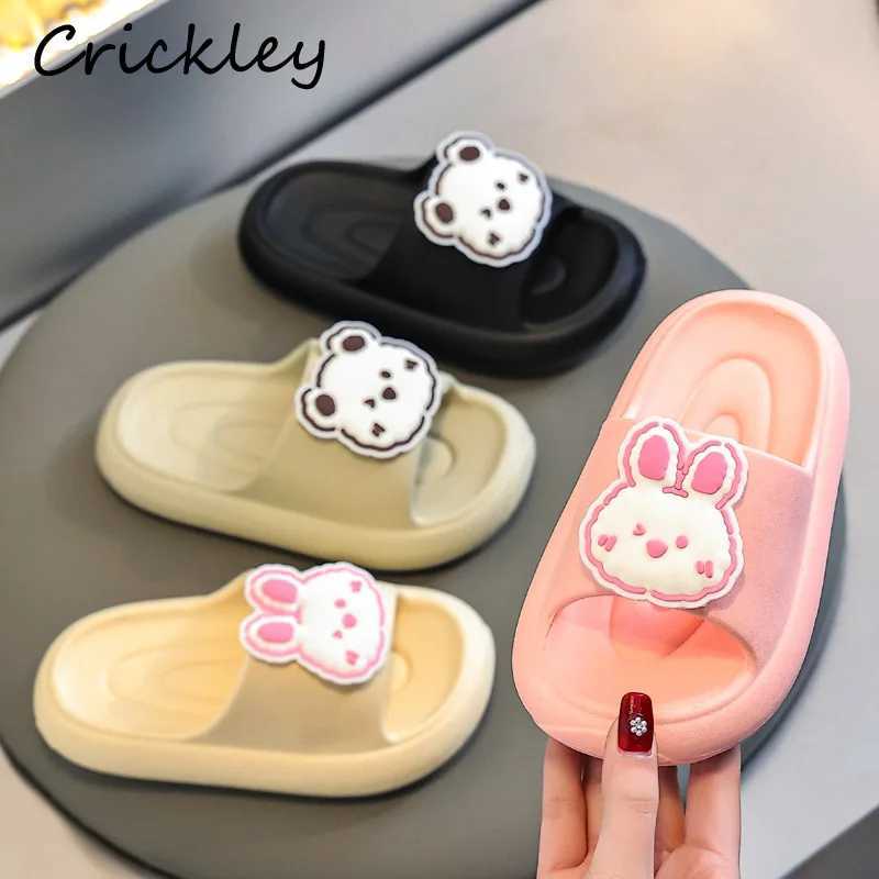 Slipper Cartoon rabbit bear boy girl slider summer EVA soft bottom slider childrens indoor non slider childrens beach shoes S25326