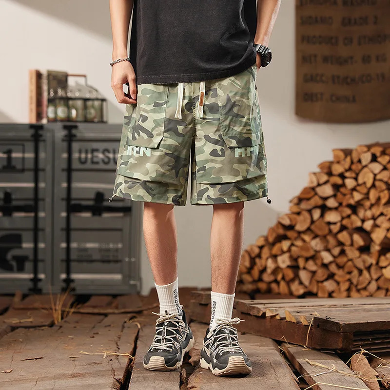 Summer Fitness Shorts Fashionable Breathable Quick drying for Bodybuilders Tailored Camouflage Sports 250322