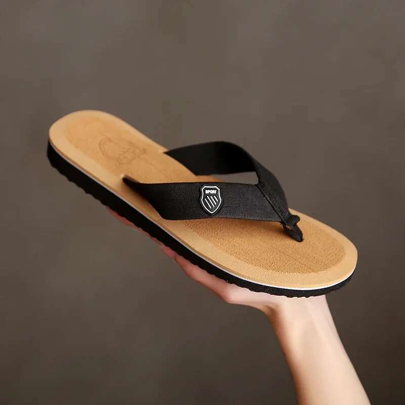 Men's Casual Flip ps Fashion Beach Men Summer Non-Slip Flat Slides Mens Slippers Indoor House Shoes Man Male Slipper