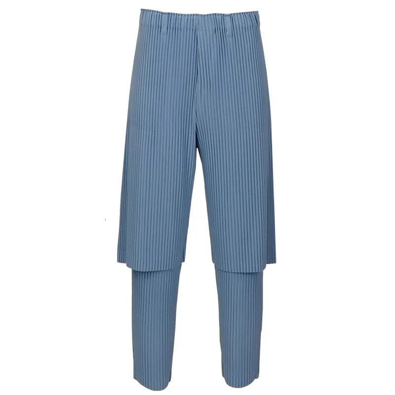 Miyake pleated Japanese casual pants mens spring and summer loose fit youth sports simple fashionable harem 250327