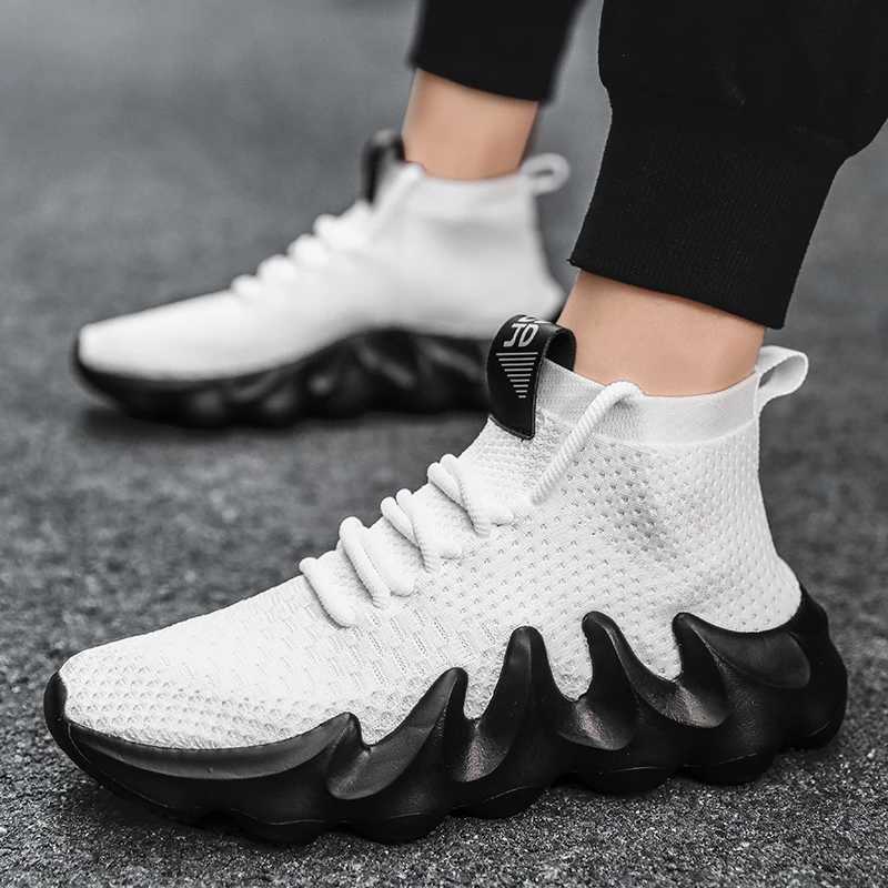 Brand Mens High Top Fashion Sneakers Breathable Shoes Cfortable Sneakers Heighten Sports Shoes Men Lightweight Walking Shoes Z250326