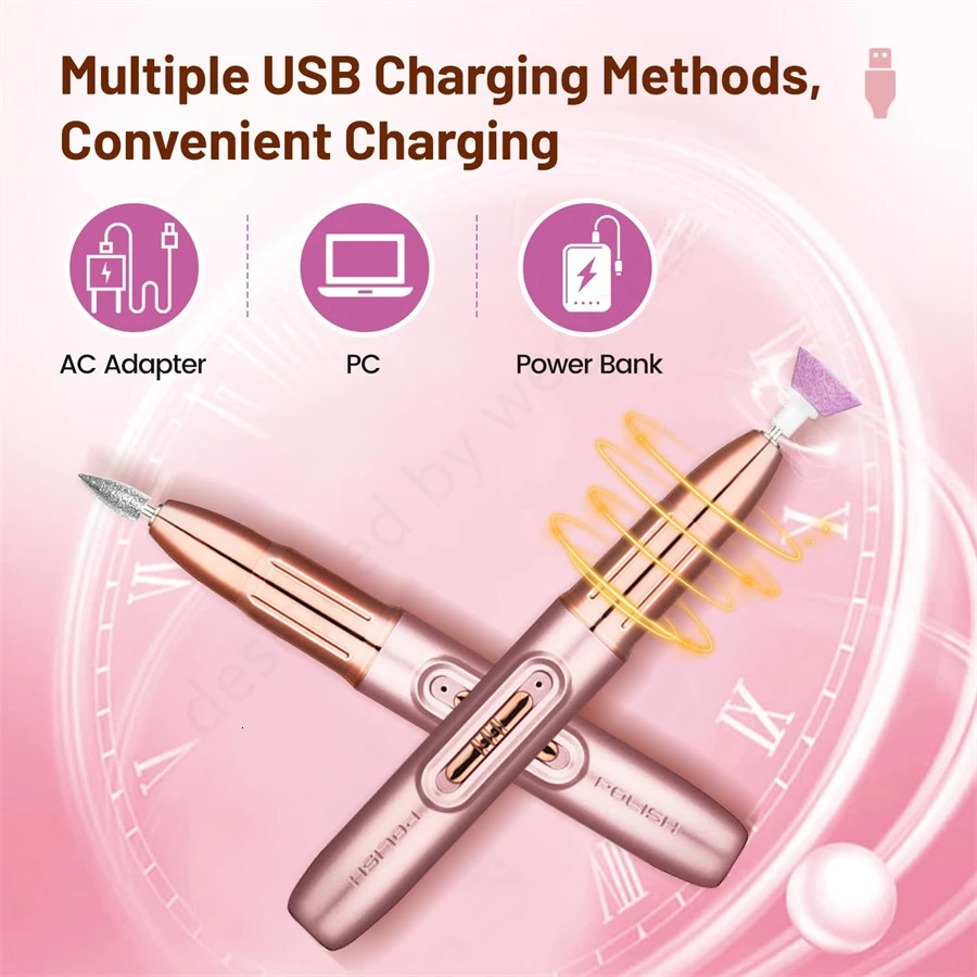 WEGOTTA Rechargeable Electric Nail File for BeginnerPortable Electric Nail Drill for Home Manicure 250324