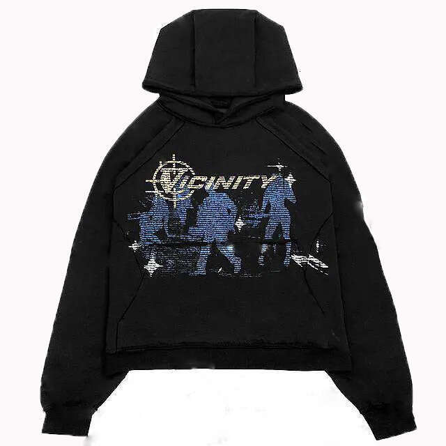 New American street style Y2K cartoon printed unisex loose hooded sweatshirt ins gift for man