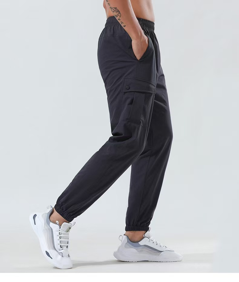 SJL2920 Men Jogger Long Pants Sports Outfit Fleece Gym Pockets Sweatpants Jogging Pants Mens Casual Elastic Waist Fitness With Pockets