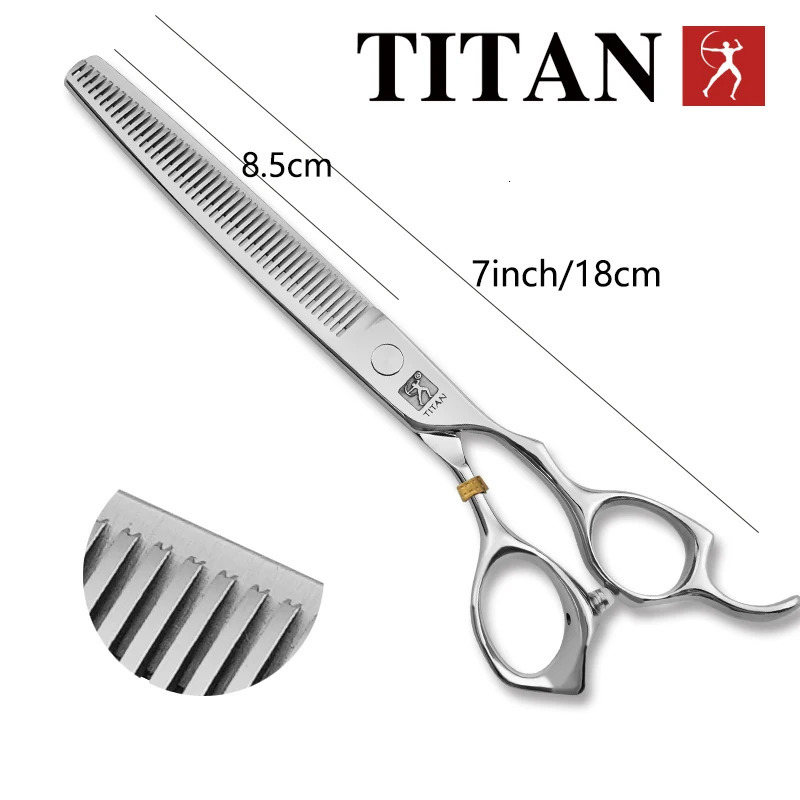 Titan Hair Scissors Barber Sheet Professional Cutting Scissors 7-inch JP 440C Stainless Steel 250326