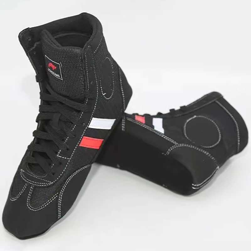 New Arrival Small Size 30-44 Childrens Sambo Boots Adult Soft Bottom Indoor Suede Upper Breathable Match Boxing Shoes Z250327