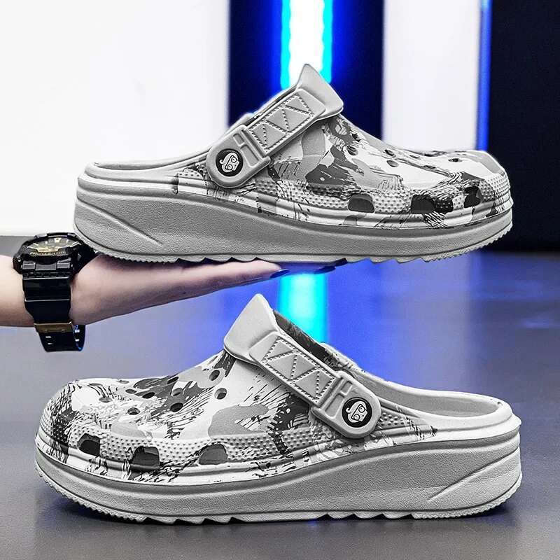 Men Slippers Camouflage Platform Outdoor Summer Clogs Shoe Women Beach Sandals Male Soft EVA Indoor Home Slides Lover Flip ps