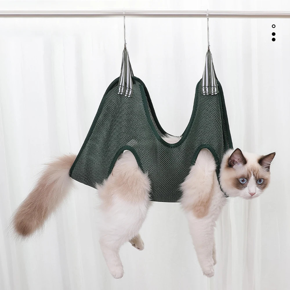 Pet Fixed Hanging Bag Cat Grooming Cut Nails Anti Scratch Bite Fixed Bag Cat Dog Grooming Hammock Restraint Bag Pet Supplies 250326