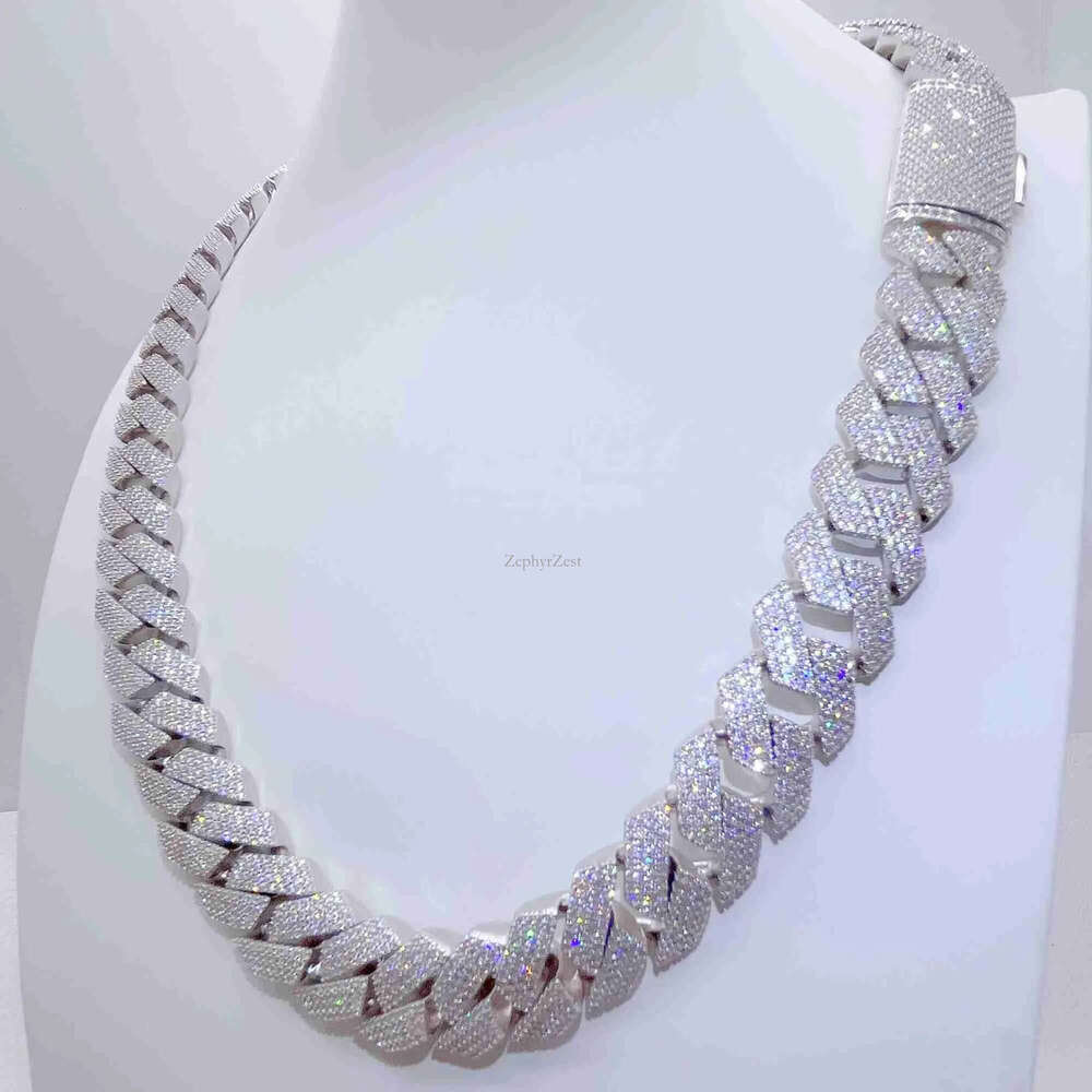 Necklace Designer Jewelry Cuban k Chain Custom Vvs Moissanite Iced Out Sterg Sier Pass Dia Test Hip Hop Chains for Men Jewelery