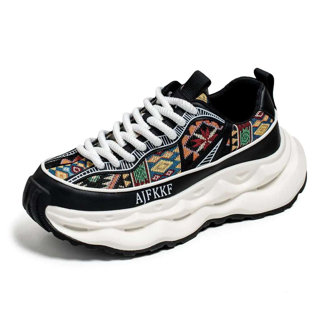 Chunky Sneakers Mens Designer Soft Sole Running Fashion Non-slip Casual Breathable Male Height Increased Platform Shoes
