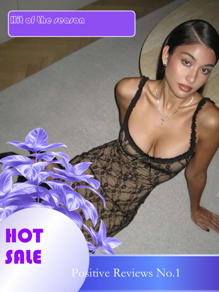 Dongdumaoyi Nieuwe Sexy Kant Backless Voorkant Boog Koningin Stijl Midi Strappy Damesjurk C