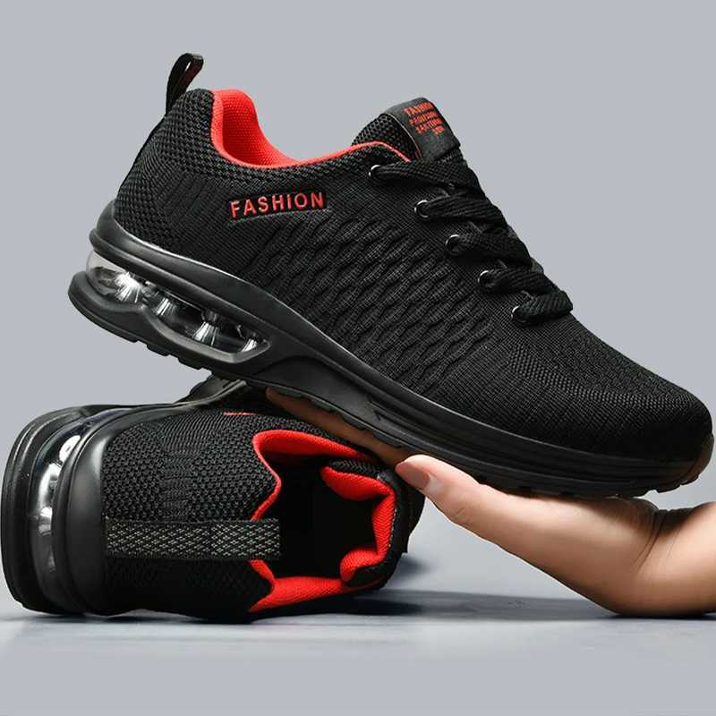 Mens sports shoes large size comfortable and fashionable lace casual anti slip wear-resistant outdoor mesh running shoes Y250325