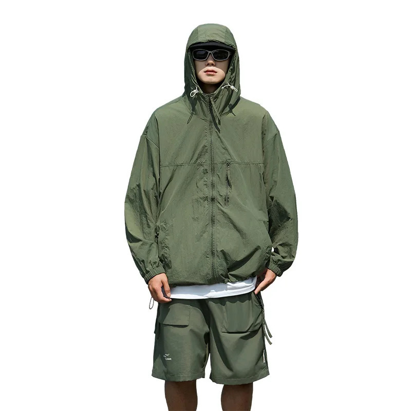 UPF50Mens Outdoor Sports Breathable Set Summer Style UV resistant Cooling Jacket 250327
