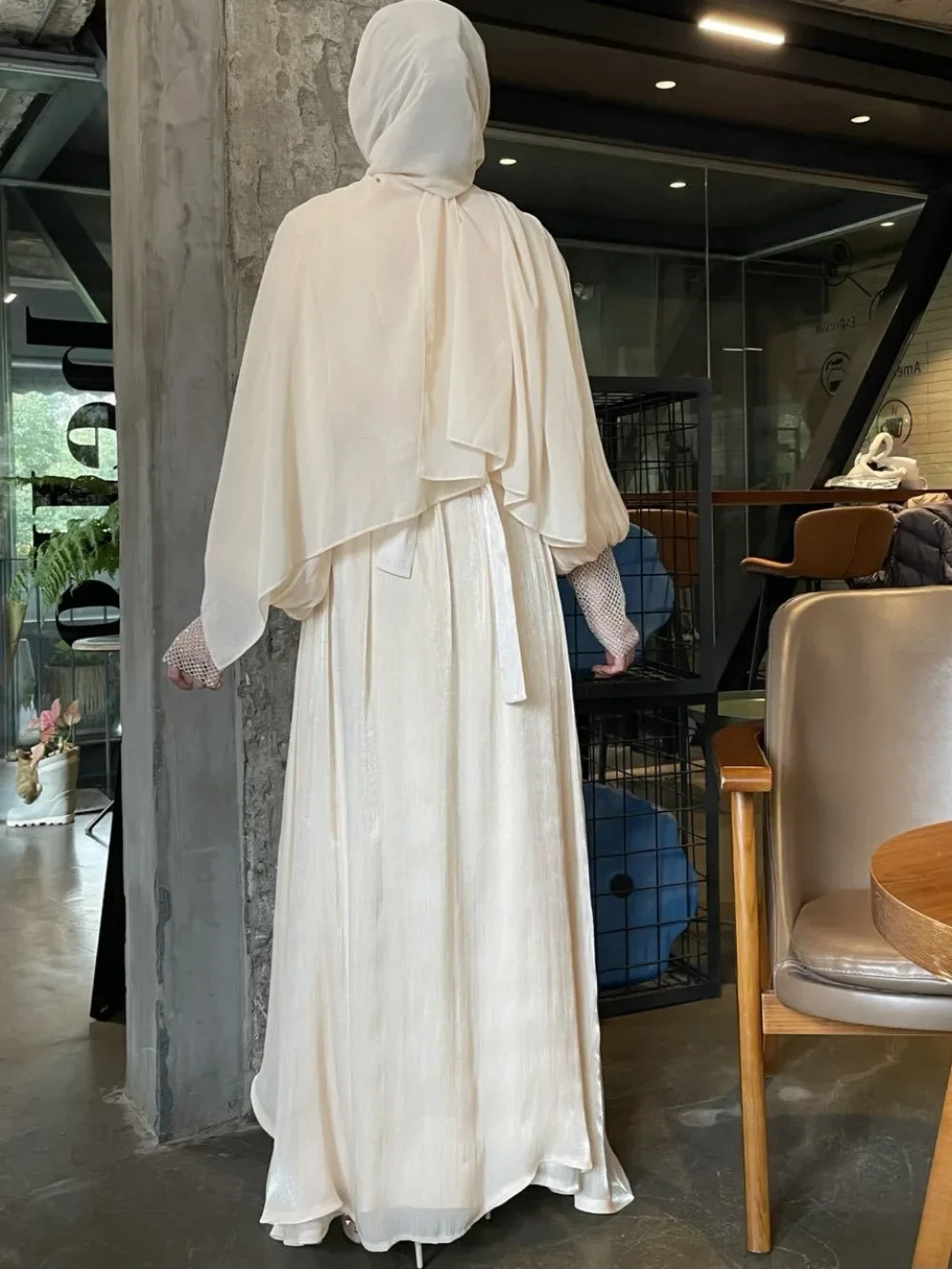 Party dress set of 3 suitable for Muslim Abaya women with scarf long cardigan wool sweater Vestdos belt Dubai Abayas Eid al Fitr Ramadan Jalabia 25032